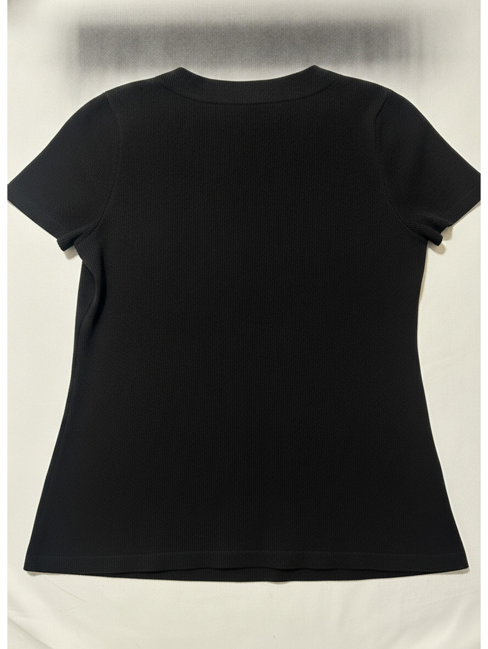 Cable & Gauge XL Black Short Sleeve Top with Shiny Sequin - Picture 3 of 6